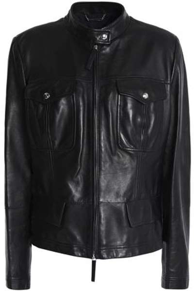 Shop Roberto Cavalli Woman Leather Jacket Black