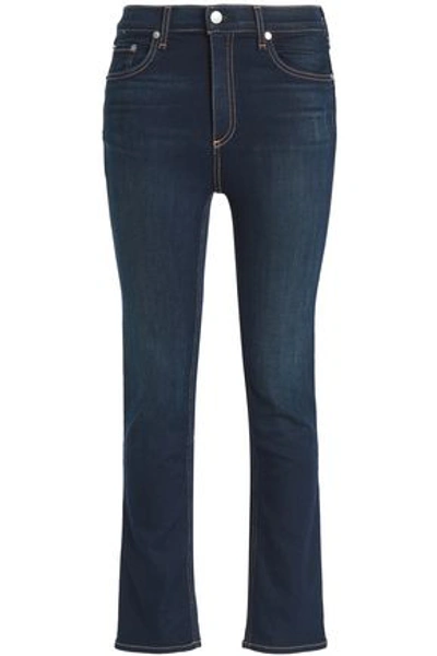 Shop Rag & Bone Woman Bedford High-rise Slim-leg Jeans Dark Denim