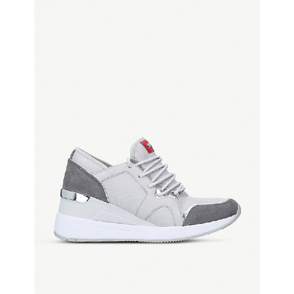 liv canvas and leather trainer