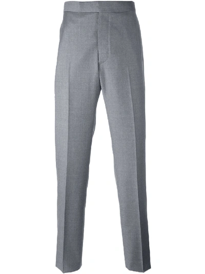Shop Thom Browne Straight Leg Trousers In Grey