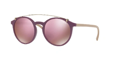 Shop Vogue Eyewear Woman Sunglass Vo5161s In Dark Brown Mirror Pink