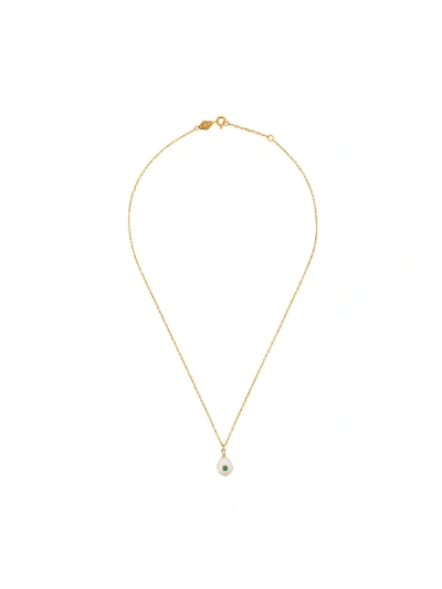Shop Anni Lu Baroque Pearl Turquoise Necklace In Gold