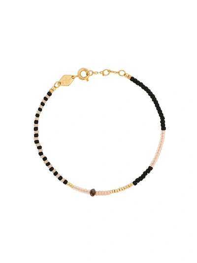 Shop Anni Lu Mess Beaded Bracelet In Black