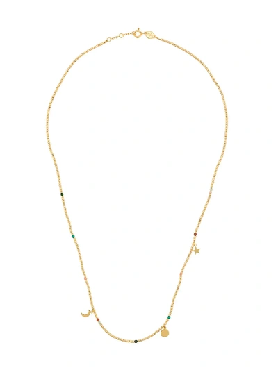 Shop Anni Lu 'glory' Beaded Necklace - Gold