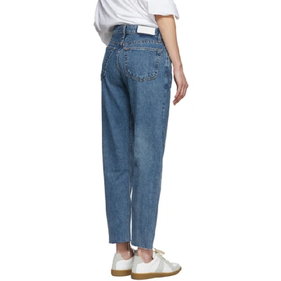 Shop Re/done Blue Originals Stove Pipe Jeans In Medium Vain