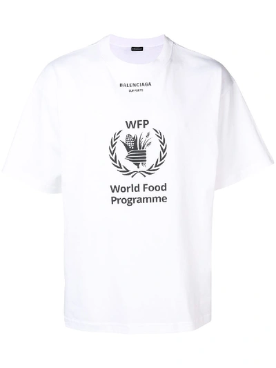 BALENCIAGA WORLD FOOD PROGRAMME T-SHIRT - 白色