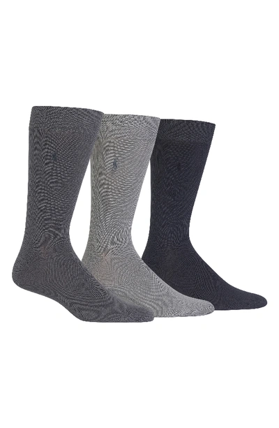 Shop Polo Ralph Lauren Assorted 3-pack Supersoft Socks In Grey Multi