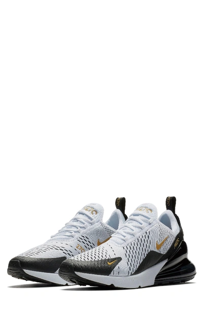 Nike Air Max 270 Sneakers In Black White And Gold In White/metallic  Gold/black | ModeSens