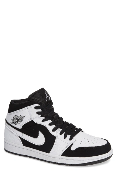 Shop Nike 'air Jordan 1 Mid' Sneaker In White/ Black