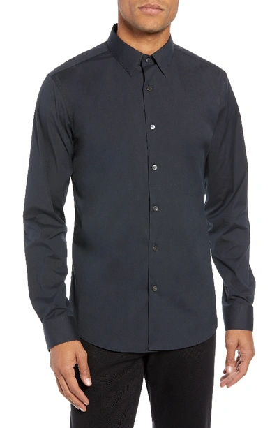 Shop Theory 'sylvain' Trim Fit Long Sleeve Sport Shirt In Singe