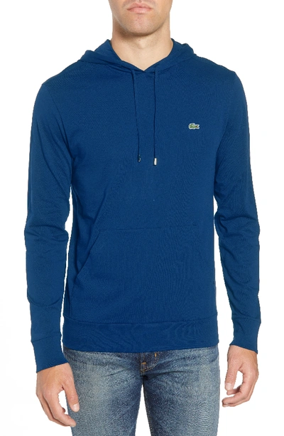 Shop Lacoste Pullover Hoodie In Marino