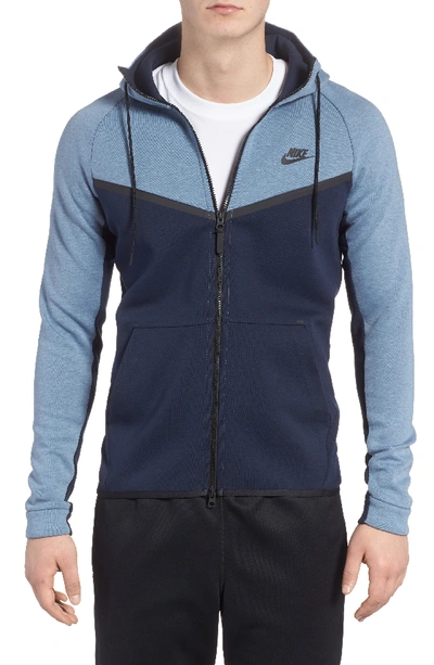 Nike Tech Fleece Hooded Jacket In Aegean Storm/ Heather/ Black | ModeSens