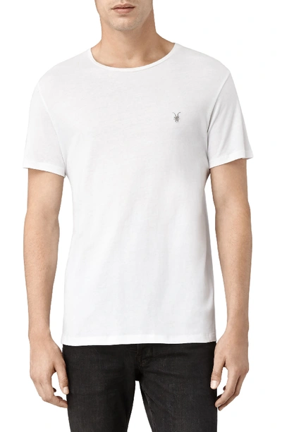Shop Allsaints Brace Tonic Slim Fit Crewneck T-shirt In Optic White