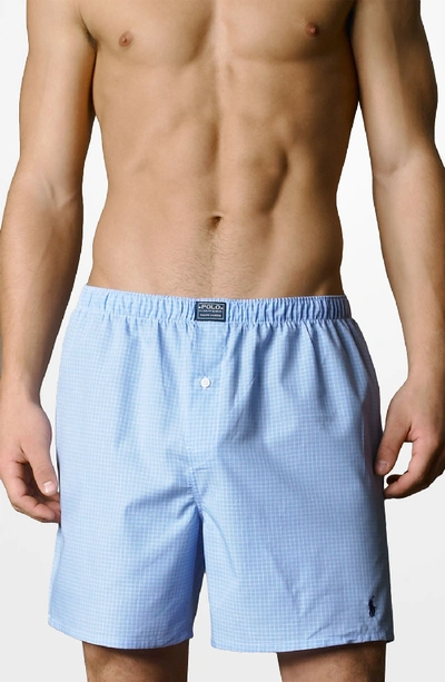 Shop Polo Ralph Lauren Woven Boxer Shorts In Bimini Plaid