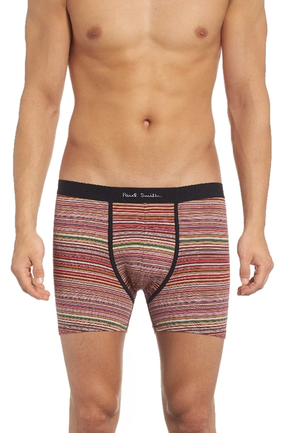 Shop Paul Smith Long Leg Stretch Cotton Boxer Briefs In Red/ Blue/ Green Multi