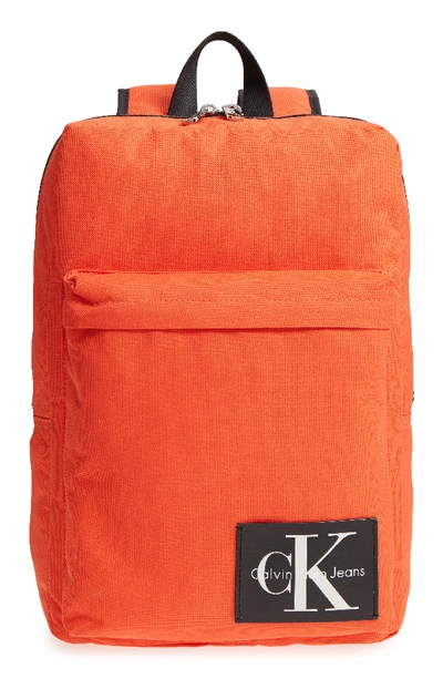 Shop Calvin Klein Slim Square Backpack - Orange