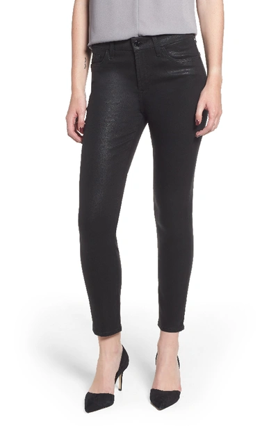 Shop Jen7 Coated Black Jeans In Riche Touch Black Crystals