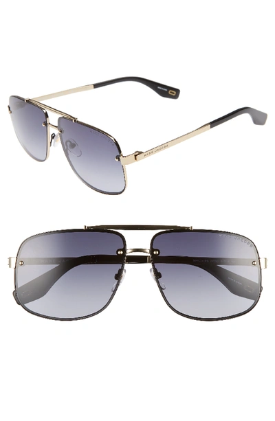 Shop Marc Jacobs 61mm Navigator Sunglasses - Ruthenium