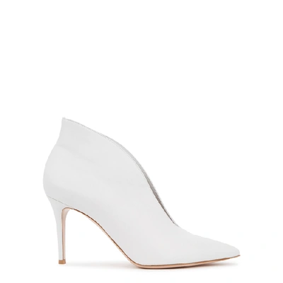 Shop Gianvito Rossi Vamp 85 White Leather Boots