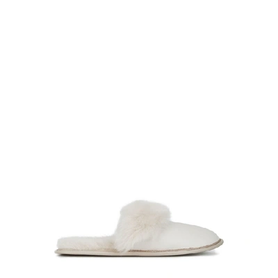 Shop Gushlow & Cole Shearling Slippers In White