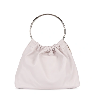 Shop Little Liffner Ring Purse Small Lilac Leather Tote