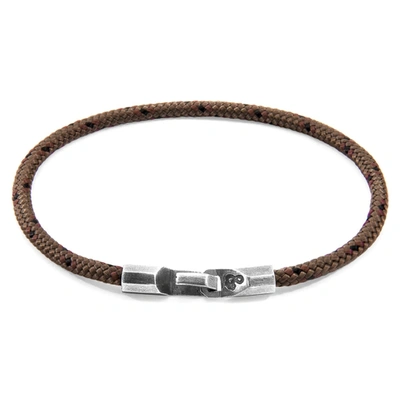 Shop Anchor & Crew Brown Talbot Silver And Rope Bracelet