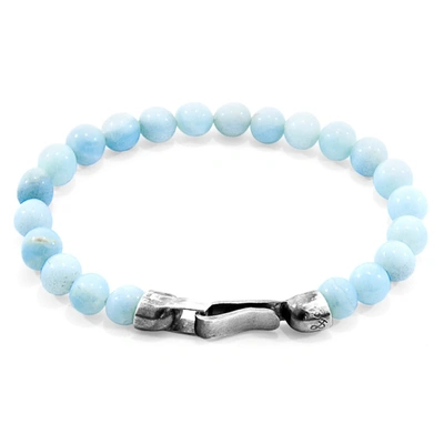 Shop Anchor & Crew Turquoise Amazonite Outrigger Silver And Stone Bracelet