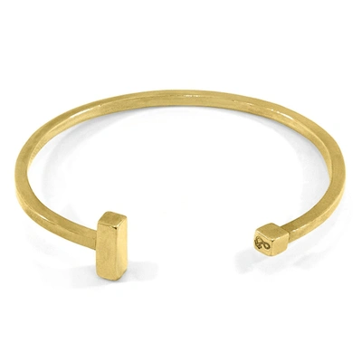 Shop Anchor & Crew Faris Square Midi Wayfarer 9ct Yellow Gold Bangle