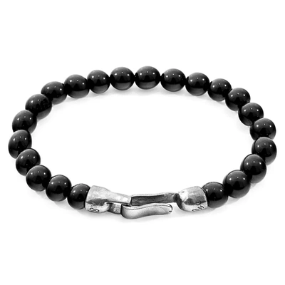 Shop Anchor & Crew Black Onyx Outrigger Silver And Stone Bracelet