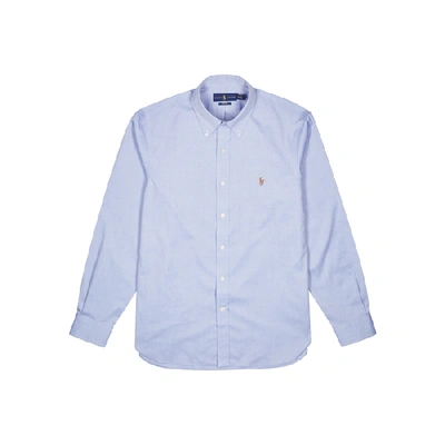 Shop Polo Ralph Lauren Blue Custom Cotton Shirt
