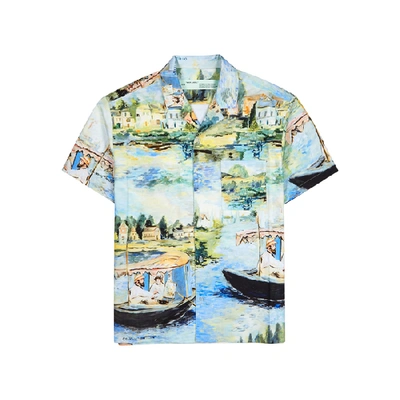 Shop Off-white Lake Holiday Printed Cotton Shirt