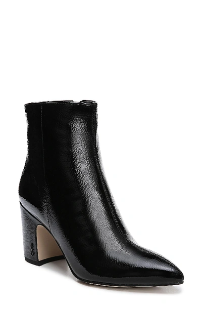 Shop Sam Edelman Hilty Bootie In Black Patent Leather