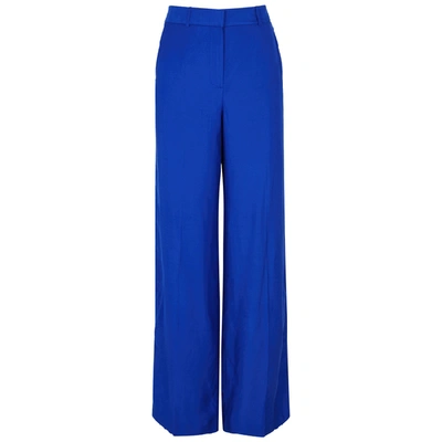 Shop Equipment Arwen Wide-leg Satin Trousers In Bright Blue