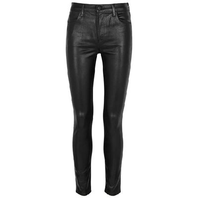 Shop J Brand Maria Coated Skinny Jeans In Black