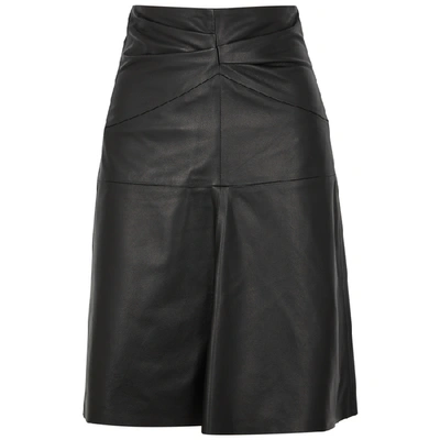 Shop Isabel Marant Gladys Black Leather Skirt