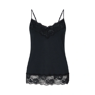 Shop Jigsaw Modal Lace Vest In Black