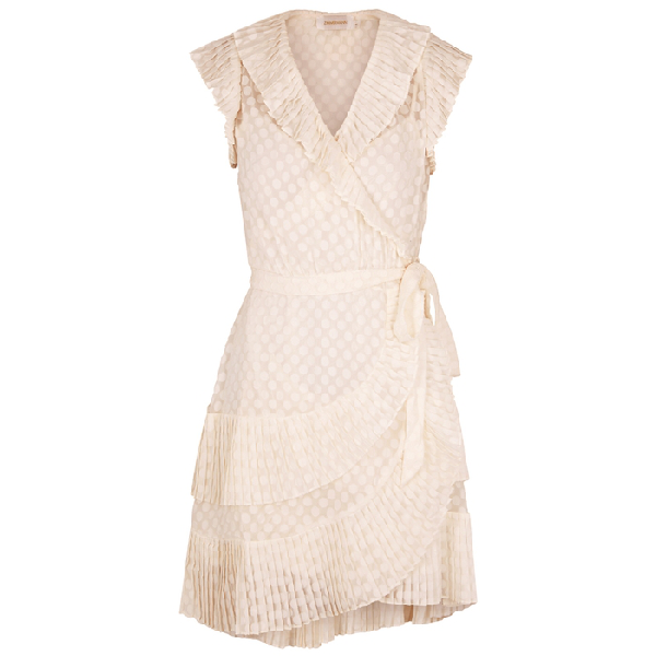 zimmermann plisse wrap dress