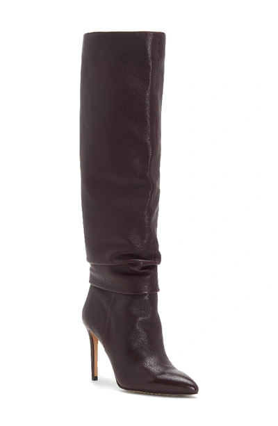 Shop Vince Camuto Kashiana Boot In Cherry Cola Leather