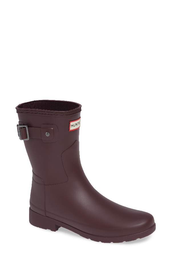 hunter rain boots oxblood