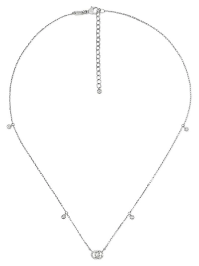 Shop Gucci Gg Running Necklace In Silver