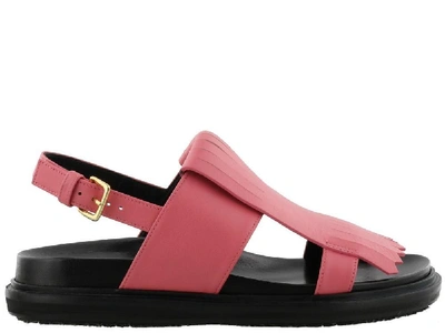 Shop Marni Fussbett Sandals In Pink
