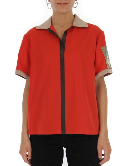 Shop Chloé Logo Patch T In Red