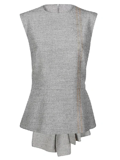 Shop Maison Margiela Back Detail Sleeveless Top In Grey