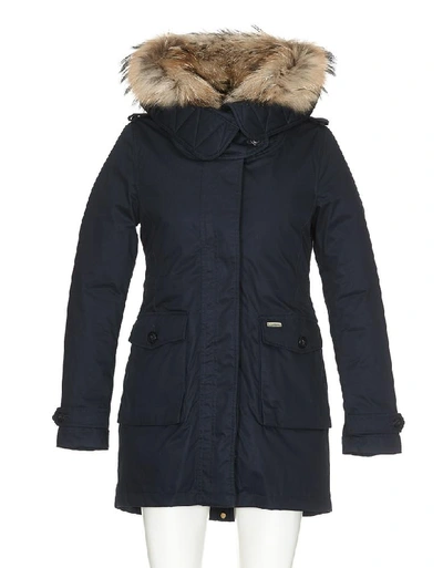 Shop Woolrich Scarlett Parka In Navy