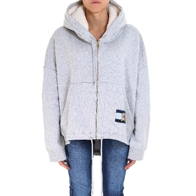 Shop Tommy Hilfiger Oversized Zipped Jacket In Grey