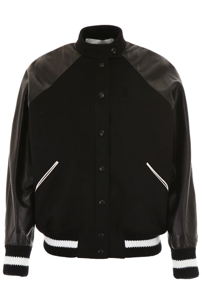 Shop Valentino Vltn Bomber Jacket In Black