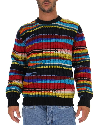 Shop Missoni Striped Knit Sweater In Multi