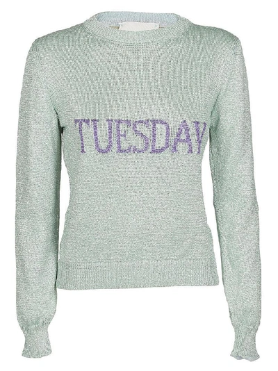Shop Alberta Ferretti Tuesday Print Sweater In Green
