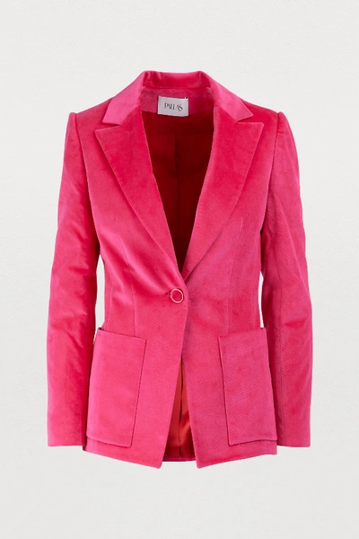 Shop Pallas Velvet Jacket In Pink