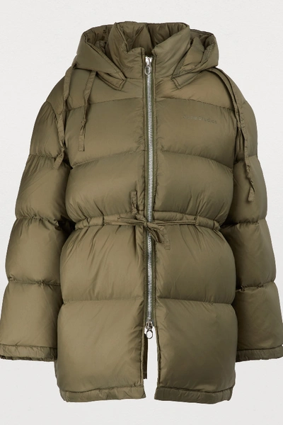 Shop Acne Studios Short Down Jacket In Olive Green